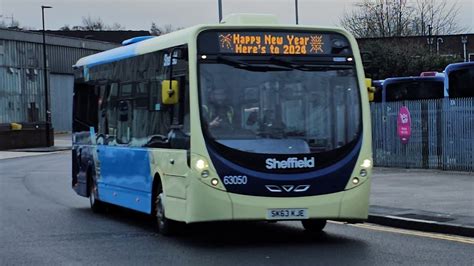 First Bus Sheffield Leaving At Oliver Grove Depot With Happy New