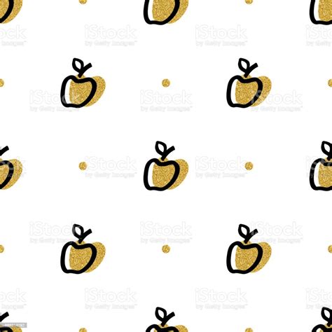 Artistic Apple Seamless Pattern Trendy Fruit Abstract Repeating