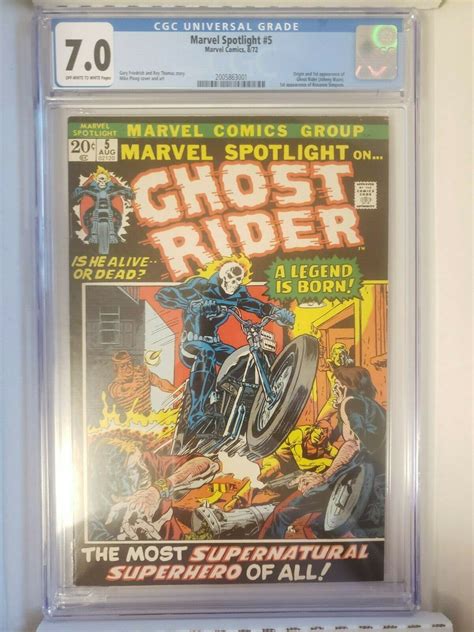 Comicsvalue Marvel Spotlight 5 CGC 7 0 FIRST APPEARANCE OF GHOST