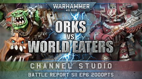 NEW World Eaters Vs Orks Battle Report Warhammer 40K 9th Edition