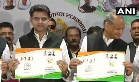 Rajasthan Assembly Election 2018 Congress Releases Manifesto Promises