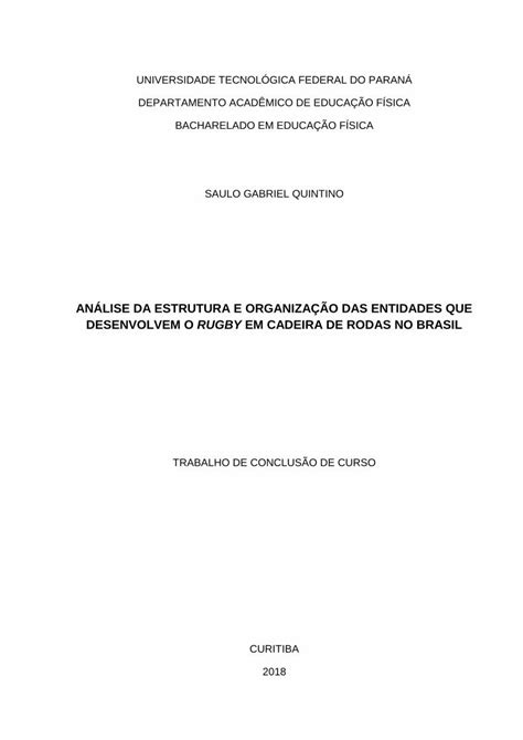 Pdf An Lise Da Estrutura E Organiza O Das Entidades Que