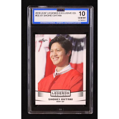 Shohei Ohtani 2018 Leaf Ohtani Legends Exclusive Edition EE01 RC ISA