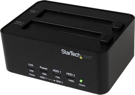 StarTech Dual Bay Hard Drive Duplicator And Eraser Standalone SATA