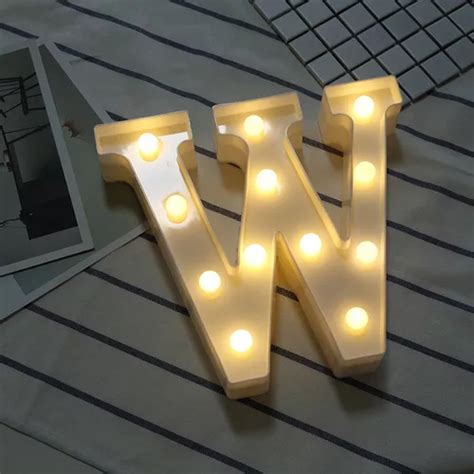 Luces Led Alphabet Con Letras E Iluminación De Plástico Blanco En L Color J Mercadolibre