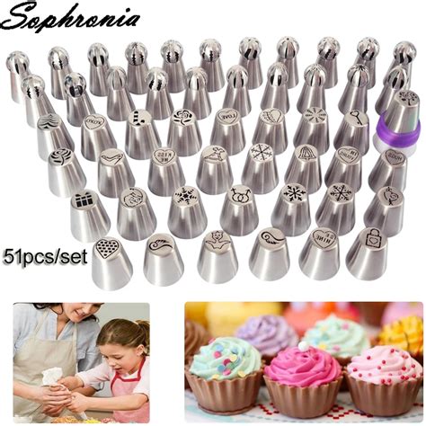 Sophronia Pcs Set Russian Cake Nozzles Cupcake Decorating Piping Tips