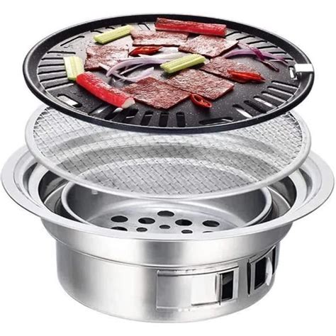 Ehskzjh Grill De Table Portable Barbecue De Style Coréen Poêle De