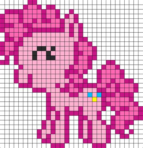 Pinkie Mlp Kandi Pattern Pony Bead Patterns Diy Embroidery Patterns