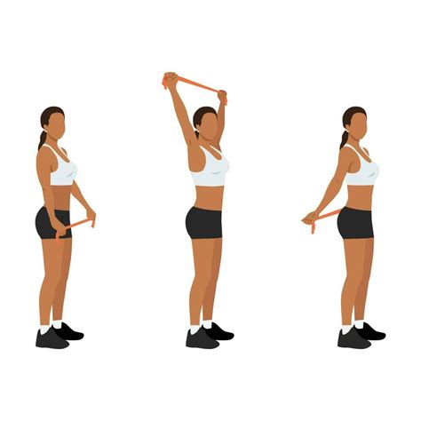 Woman Doing Resistance Band Chest Opener Stretch Exercise