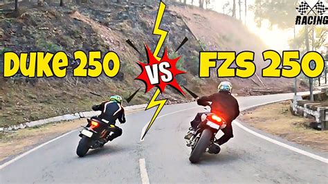 KTM Duke 250 Vs YAMAHA Fzs 250 Extreme Racing Shocking Results Who