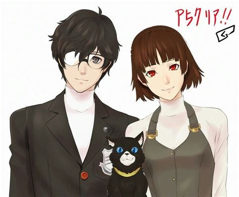 Persona 5 Ren Makoto And Morgana Persona 5 Persona 5 Makoto Persona