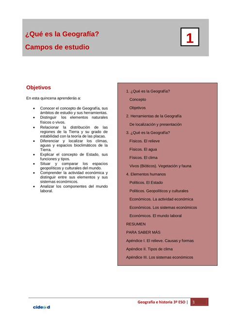 PDF Qué es la Geografía 1 Campos de estudio PDF fileApéndice II