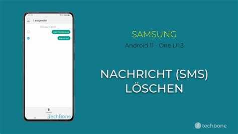 Nachricht SMS löschen Samsung Android 11 One UI 3 YouTube