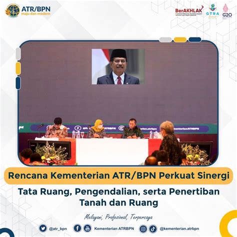 Rencana Kementerian Atr Bpn Perkuat Sinergi Tata Ruang Pengendalian