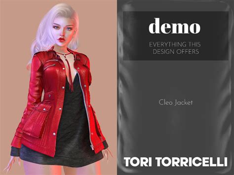 Second Life Marketplace Tori Torricelli Cleo Jacket Demo