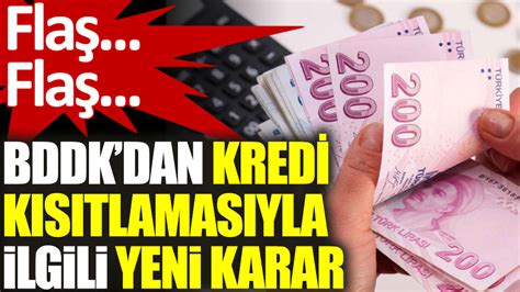 Son Dakika BDDKdan kredi kısıtlamasıyla ilgili yeni karar