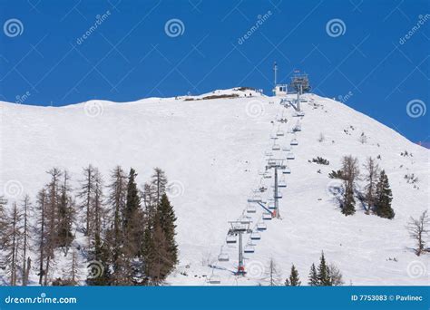 A Ski Chairlift Stock Image Image Of Clear Resort Season 7753083