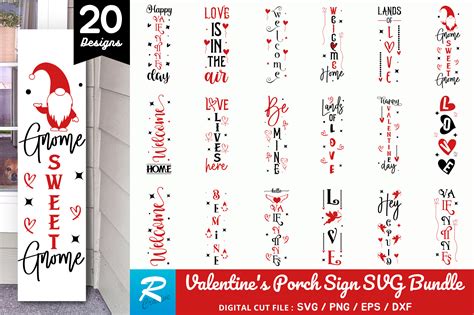 Valentine S Day Porch Sign SVG Bundle Graphic By Regulrcrative