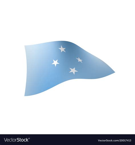 Federated States Micronesia Flag Royalty Free Vector Image