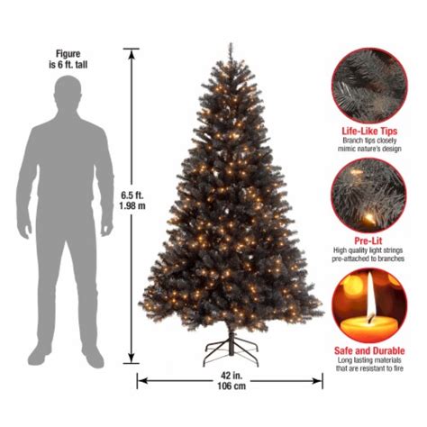 National Tree Company Pre Lit Artificial Full Christmas Tree Black