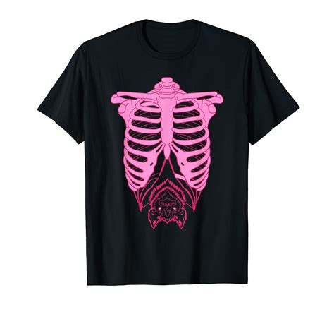 Skeleton Rib Cage With Bat Nu Goth Pastel Goth Aesthetic T Shirt