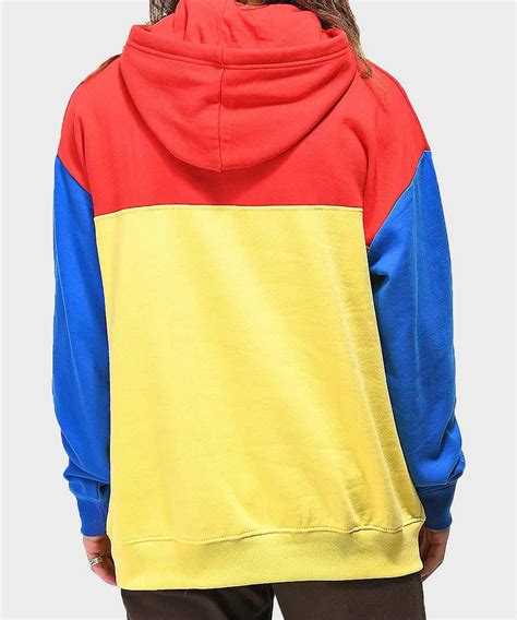 Mens Color Block Pullover Hoodie Oversized Color Block Hoodie