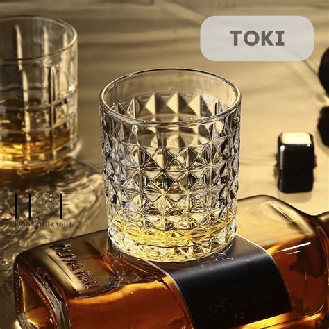 Jual HOF TOKI Gelas Whiskey Kaca Aesthetic Whisky Bar Rock Rlass