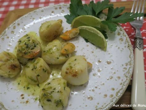 Noix de Saint Jacques sautées au beurre citron vert et estragon