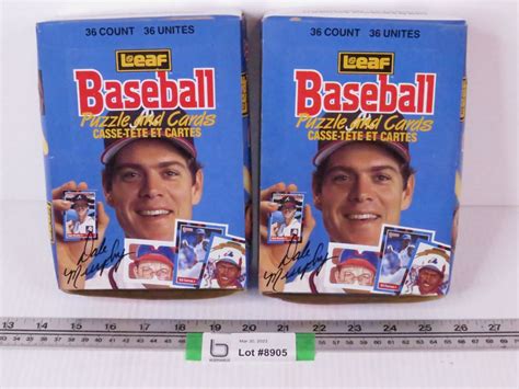 2 Leaf Baseball Cards 36 Count Puzzle And Cards Unopened