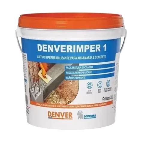 ADITIVO IMPERMEABILIZANTE PARA ARGAMASSA E CONCRETO DENVERIMPER 1 BALDE