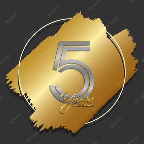 Premium Vector 5 Years Anniversary Logotype Anniversary Celebration