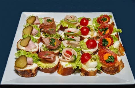 Canapes for party stock photo. Image of industry, canape - 144673472