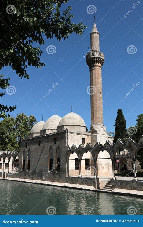 Bal Kl Lake Mosque Is Located In Anl Urfa Turkey Stock Image