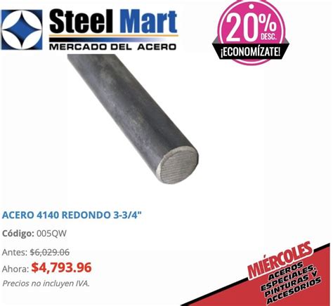 En Steelmart Tenemos Ofertas Todos Los Días De La Semana Acero 4140