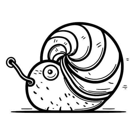 Cartoon Caracol Ilustraci N Vectorial De Un Caracol En Estilo De