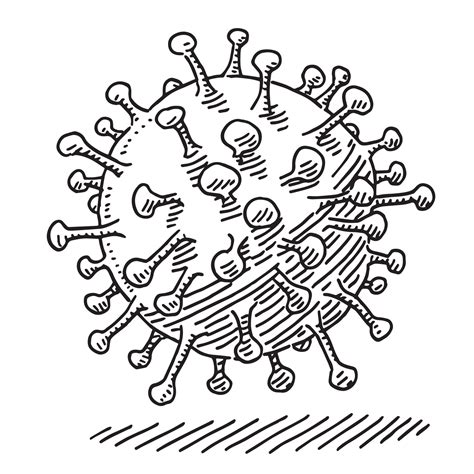 Dibujo Vectorial Dibujado A Mano De Un S Mbolo De Enfermedad Infecciosa