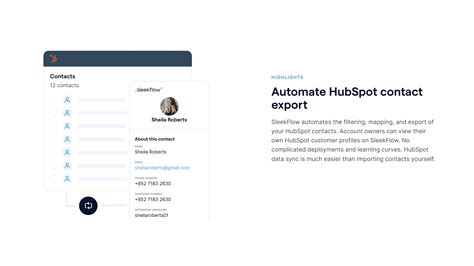 Sleekflow - Sync contactsとHubSpotの連携 | 今すぐ接続