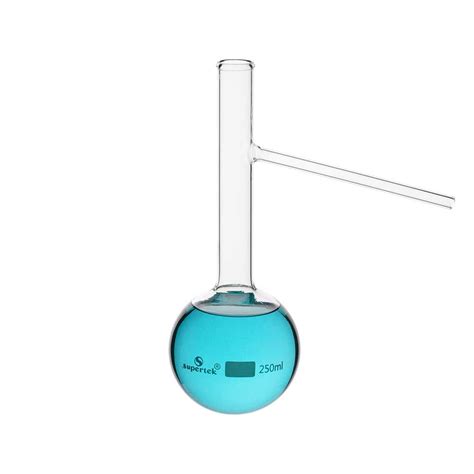 Flask, Distillation, With Side Tube