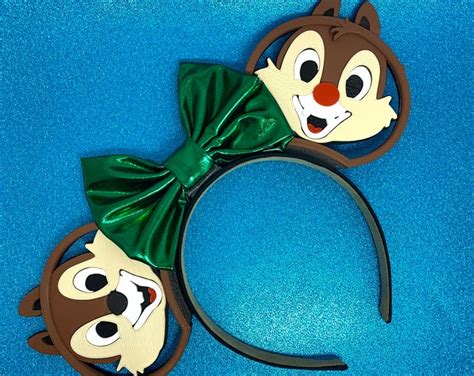 Chipmunk Headband With Bow Squirrel Mouse Ferret Chipettes Ears