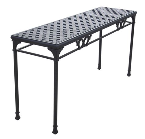 Black Aluminum Patio Console Table 11882271 Shopping