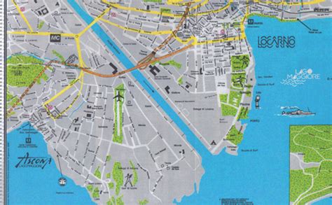 Ascona City Tourist Map Ascona Locarno • Mappery