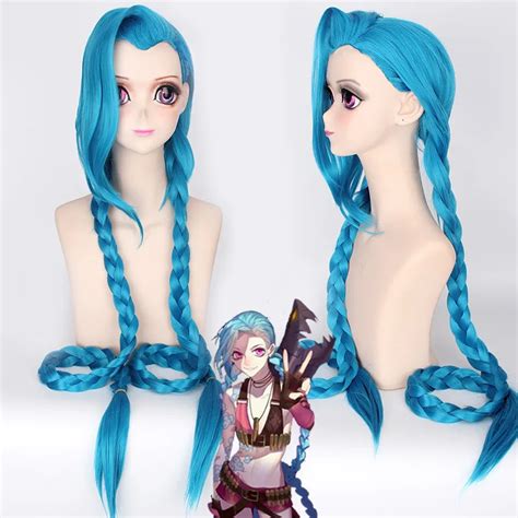 Game Lol Wig Jinx Cosplay Wig Costumes Props Costumes Accessories