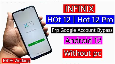 Infinix Hot 12 Hot 12 Pro Frp Bypass Infinix Hot 12 12 Pro Unlock