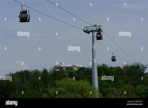 Berlin Germany Gardens Of The World Mountain Cable Car Stock Photo