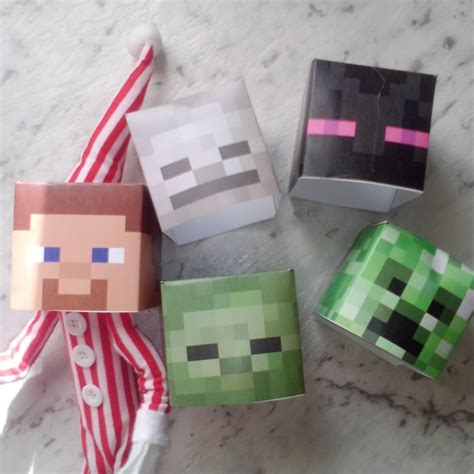 Classic Minecraft Characters Heads Easy Elf Idea Elf Etsy