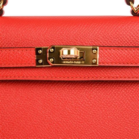 Hermes Kelly Sellier 20 Rouge Tomate Epsom Leather Gold Hardware New W