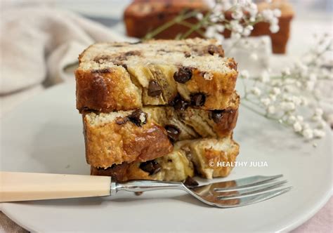 BANANACAKE AUX FLOCONS D AVOINE ET PÉPITES DE CHOCOLAT Healthy Julia