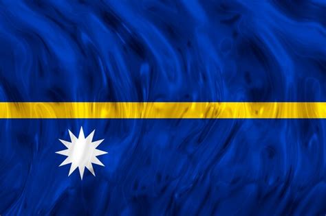 Bandera Nacional De Nauru Fondo Con Bandera De Nauru Foto Premium