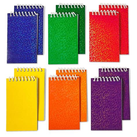 Spiral Prism Notepads - 2.25" X 3.5" 20 Pages Each - Pack Of 12 ...