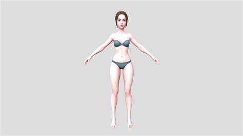 Stylized Female Character Rigged Basemesh Buy Royalty Free 3d Model